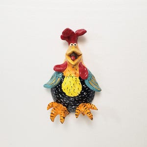 Chicken, Ceramic Wall Hanging, Rooster Art, ceramic chicken, chicken sculpture, Hen, Hen Art, Farm Art, Kitchen Art, Modern Farm Art, CKHen