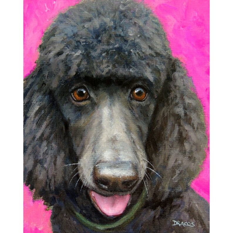 black poodle art