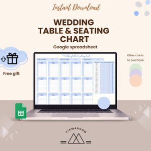 de plan de table pour mariage | Plan de table et table de mariage | Tableur pour la planification des invités, plan des places assises pour la planification d'un mariage | Numérique