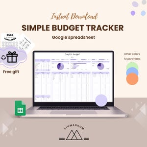 Budget Planner Google Sheet | Monthly Budget Spreadsheet | Paycheck Budget Template | Simple Weekly Expense Tracker | Financial Planning