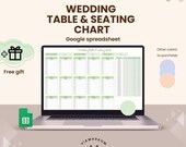 Wedding Seating Chart Template | Wedding seating and table plan | Digital Wedding Table Numbers List | Seating Chart for Wedding Planning