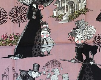 Alexander Henry - The Ghastlies - from 2009 - RARE,  OOP - 100% cotton fabric- 1 yard