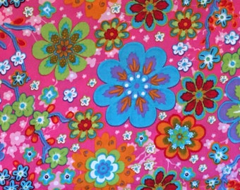 European Flowers in Bloom fabric Hilco Stenzo Oilily Imported from Europe, ctn RARE, OOP- 1/2yd