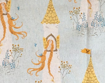 Heather Ross for Kokka - Far Far Away 2 - VHTF Rapunzel - Linen/Ctn blend - RARE, OOP - 1 Fat Quarter