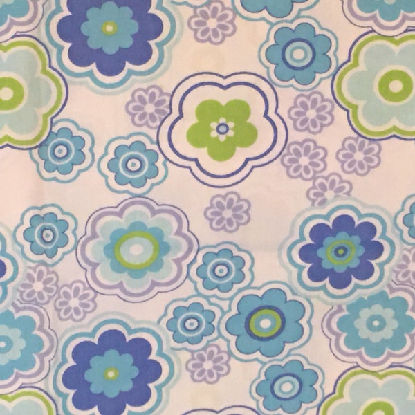 Cute Floral Print Flowers Retro Flowers fabric Hilco Stenzo Imported from Europe, Japan or UK, ctn RARE, OOP- 1/2yd