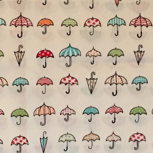 Mini Umbrella Fabric from Japan - 100% cotton , RARE, OOP - 1/2 yd