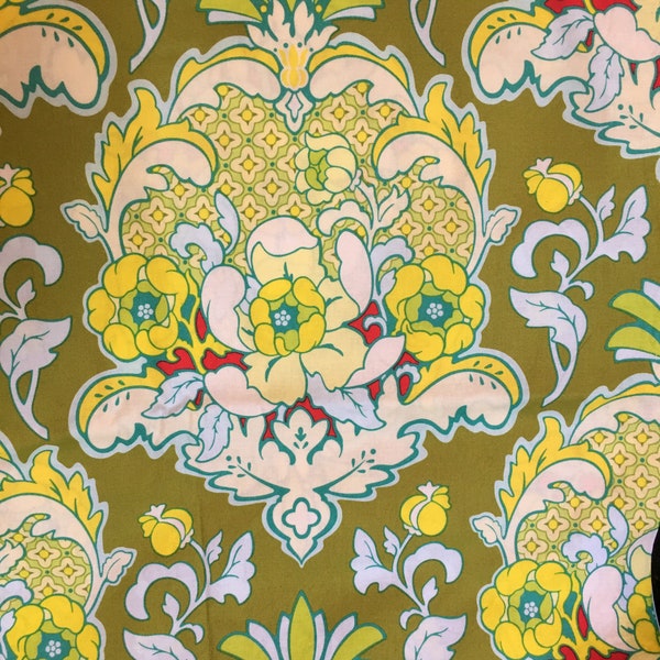 Heather Bailey - Pop Garden - HB08 - Pineapple Brocade - RARE, OOP - 100% cotton fabric- 1 yd