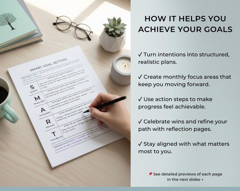 How it helps you achieve your goals: Turn intentions into structured, realistic plans.