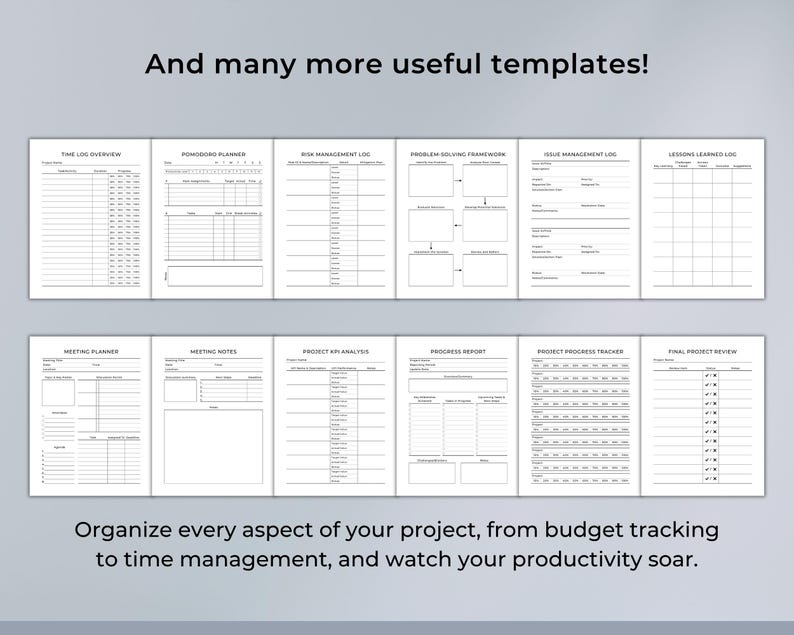 Ultimate Project Planner Printable Bundle | All-in-one Project ...