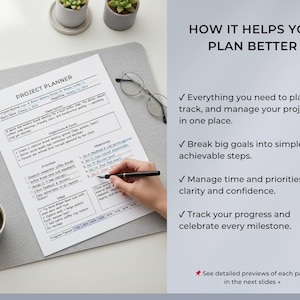 Essential Project Planner Printable Bundle | Task Tracker | Timeline ...