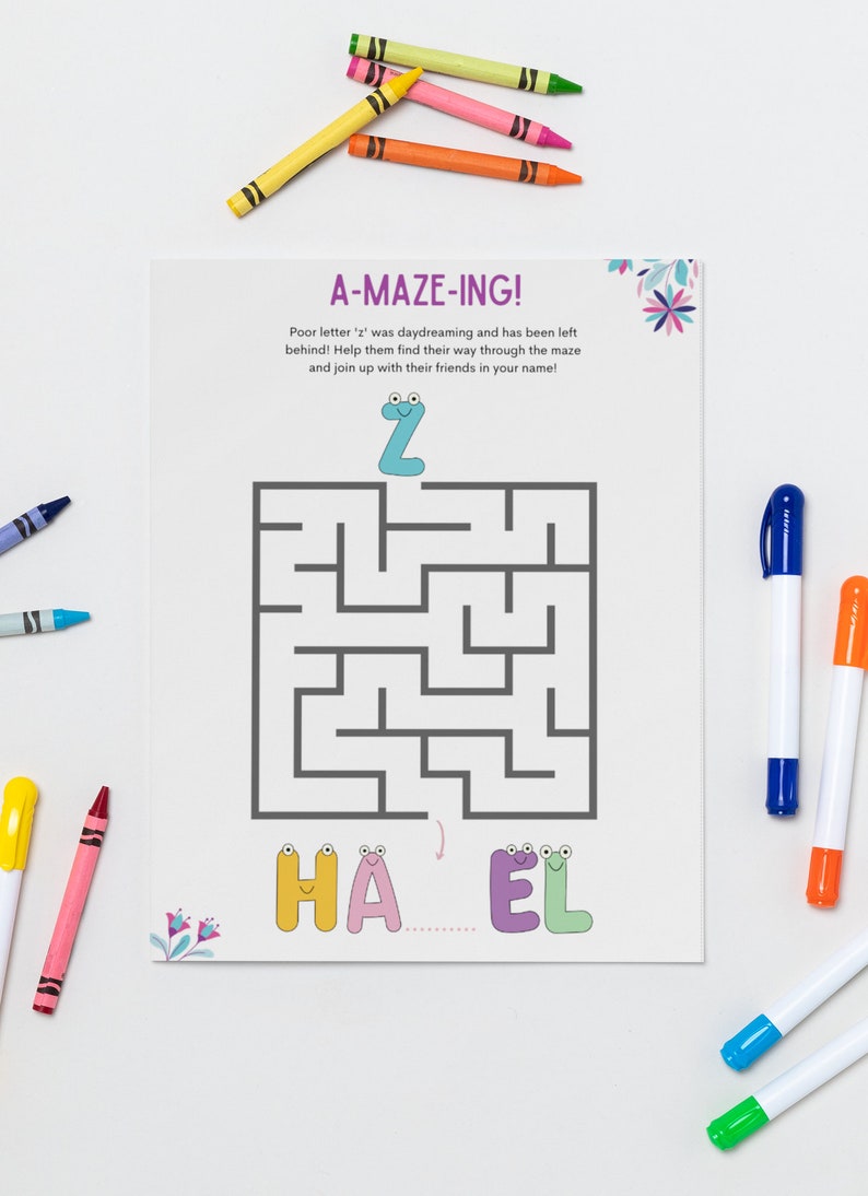 Custom Activity Book Instant Download | Hazel | Personalized Printables ...