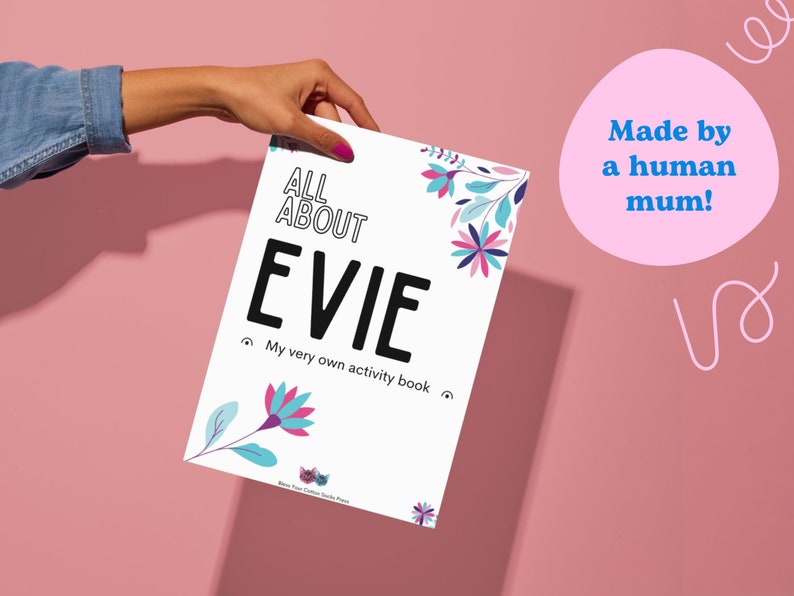 Custom Activity Book Instant Download | Evie | Personalized Printables ...