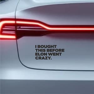 I bought this before Elon went crazy - Elon Musk Sticker