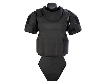 Heavy Duty Tactical Plate Carrier Vest: Adjustable Full Body Armor