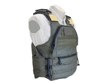 Tactical Patrol Vest: Breathable Molle Plate Carrier, Adjustable Cummerbund