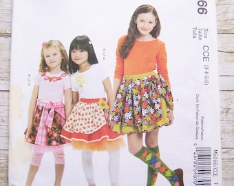 Mc Calls 6066 skirt sewing pattern sizes 3-4-5-6 uncut