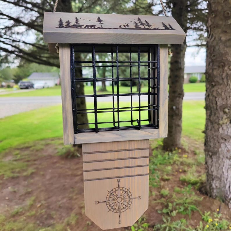 Suet Feeder With Tailboard Custom Nature Theme - Etsy