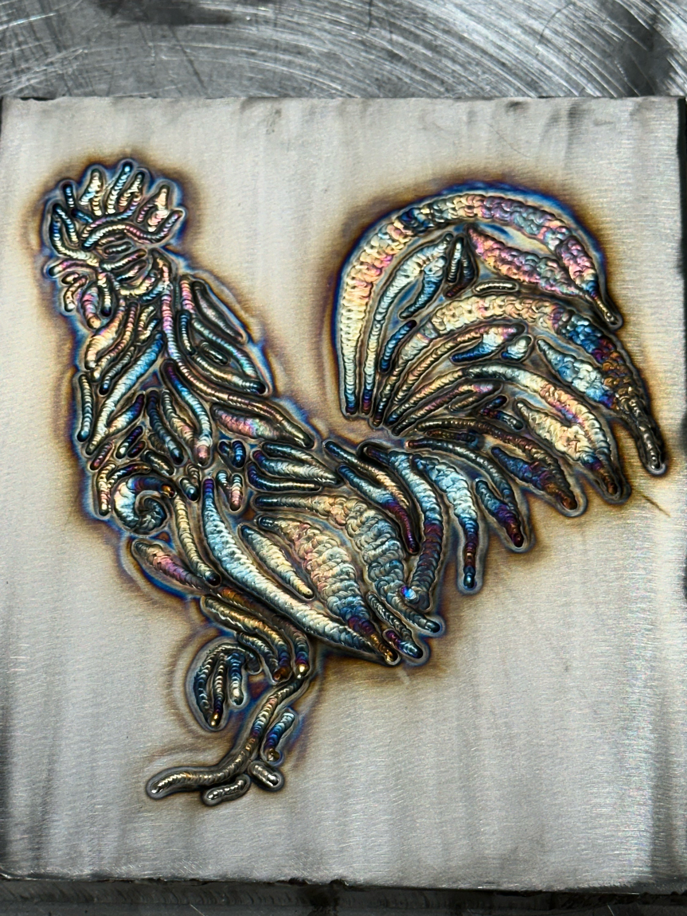 Chicken rooster Tig Welding Art Etsy