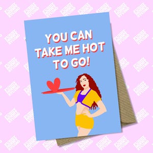 Vous pouvez m'emmener chaud à emporter ! Chappell Roan, carte de Saint-Valentin, carte d'anniversaire, anniversaire, carte drôle, carte meme, studio de miel drôle