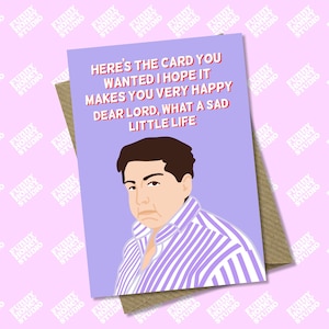 Qué vida tan triste, Jane, ven a cenar conmigo, tarjeta meme, tarjeta divertida, tarjeta de cumpleaños, aniversario, pareja, grosera, tarjeta A6 A5 de Funny Honey