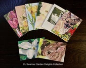 Small 3.5&quot; x 5&quot; Art Greeting Card with Envelope, C.L. Swanner Garden Delights Collection (Blank Inside)