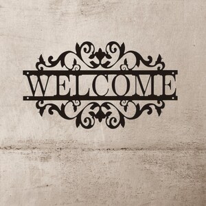 Metal Welcome Sign - Front Porch Decor - Custom House Sign - Address ...
