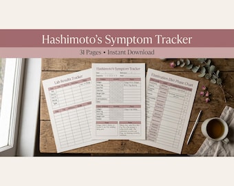 Hashimoto's Symptom Tracker | Food Sensitivity, Lab Results, Elimination Diet Planner (Digital Download)