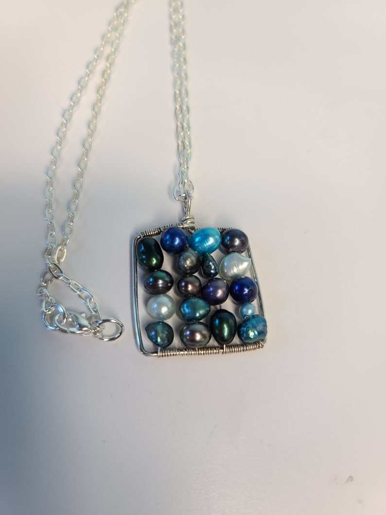 Fresh Water Pearl Square Necklace