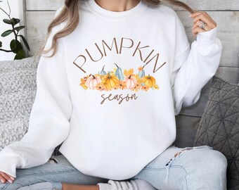 Pumpkin Season Crewneck Sweater, Fall Pumpkin Patch Sweatshirt, Pumpkin Sweater, Pumpkin Season Pullover, Autumn Pumpkin Sweatshirt Crewneck