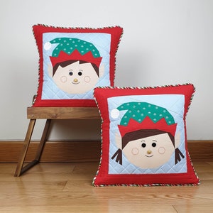 Christmas Elf FPP Cushion pdf Pattern, quilt block