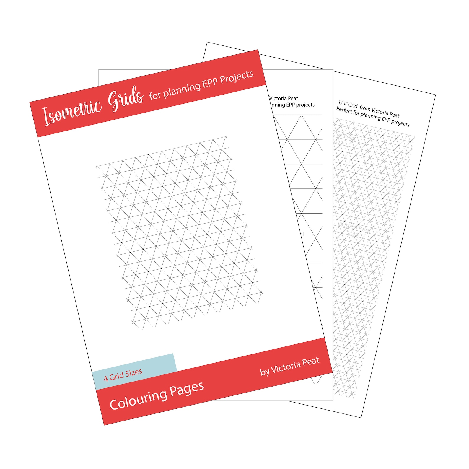 Isometric Grid EPP Colouring Pages in 4 Grid Sizes - Etsy