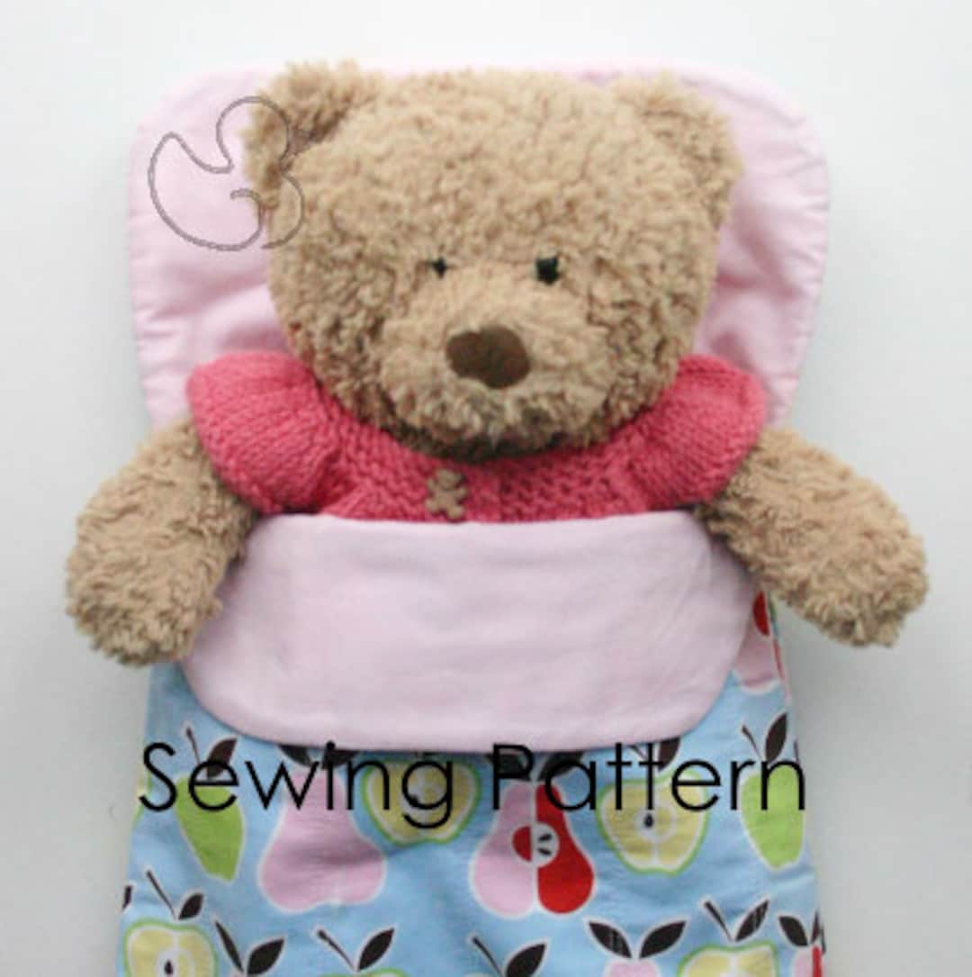 Doll and Teddy Sleeping Bag Sewing Pattern Etsy