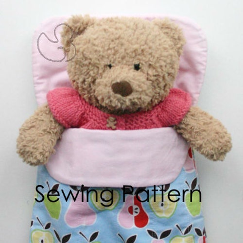 Pattern Doll and Teddy Sleeping Bag Sewing Pattern Etsy