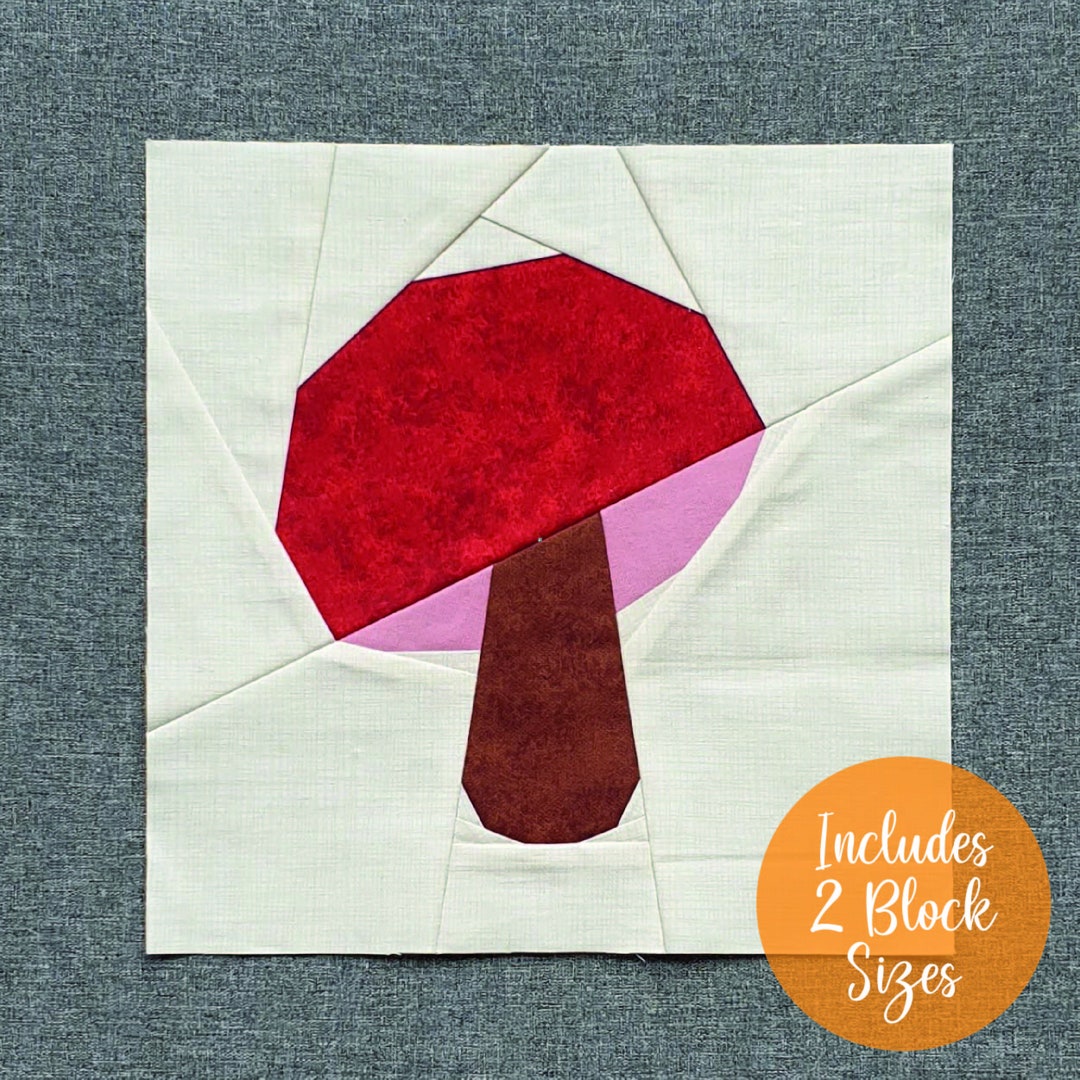 Toadstool FPP Quilt Block Ideal for Autumn and Fall Quilt Projects - Etsy