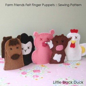 Pattern: Farmyard Friends Felt Finger Puppets
