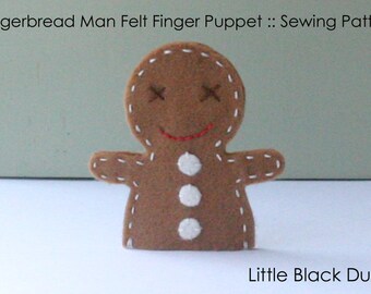 Pattern: Gingerbread Man Felt Finger Puppet