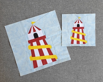 Helter Skelter FPP quilt block pdf pattern in 2 sizes