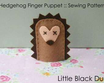 Pattern: Hedgehog Felt Finger Puppet