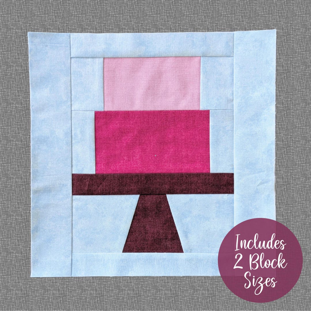 Cake on a Stand FPP Quilt Block Pattern, 2 Sizes (PDF Pattern) - Etsy