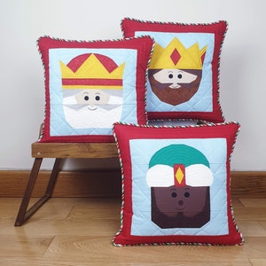 Three Wise Men FPP Christmas Cushion pdf Pattern, quilt block