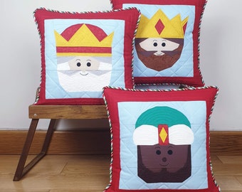 Three Wise Men FPP Christmas Cushion pdf Pattern, quilt block
