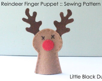 Pattern: Reindeer Felt Finger Puppet