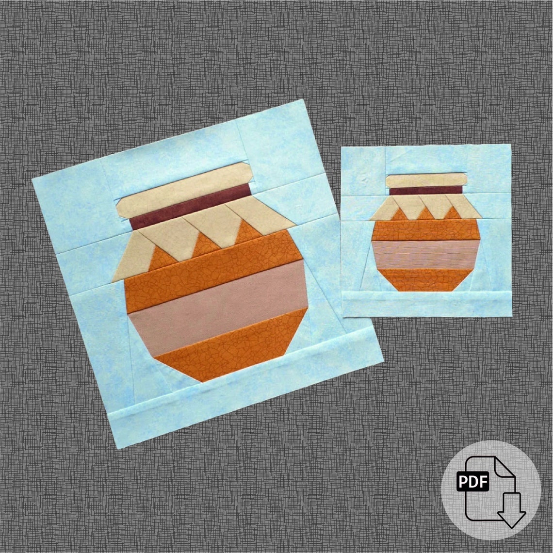 Honey Pot FPP Quilt Block: Spring/summer Patchwork, 2 Sizes (PDF ...