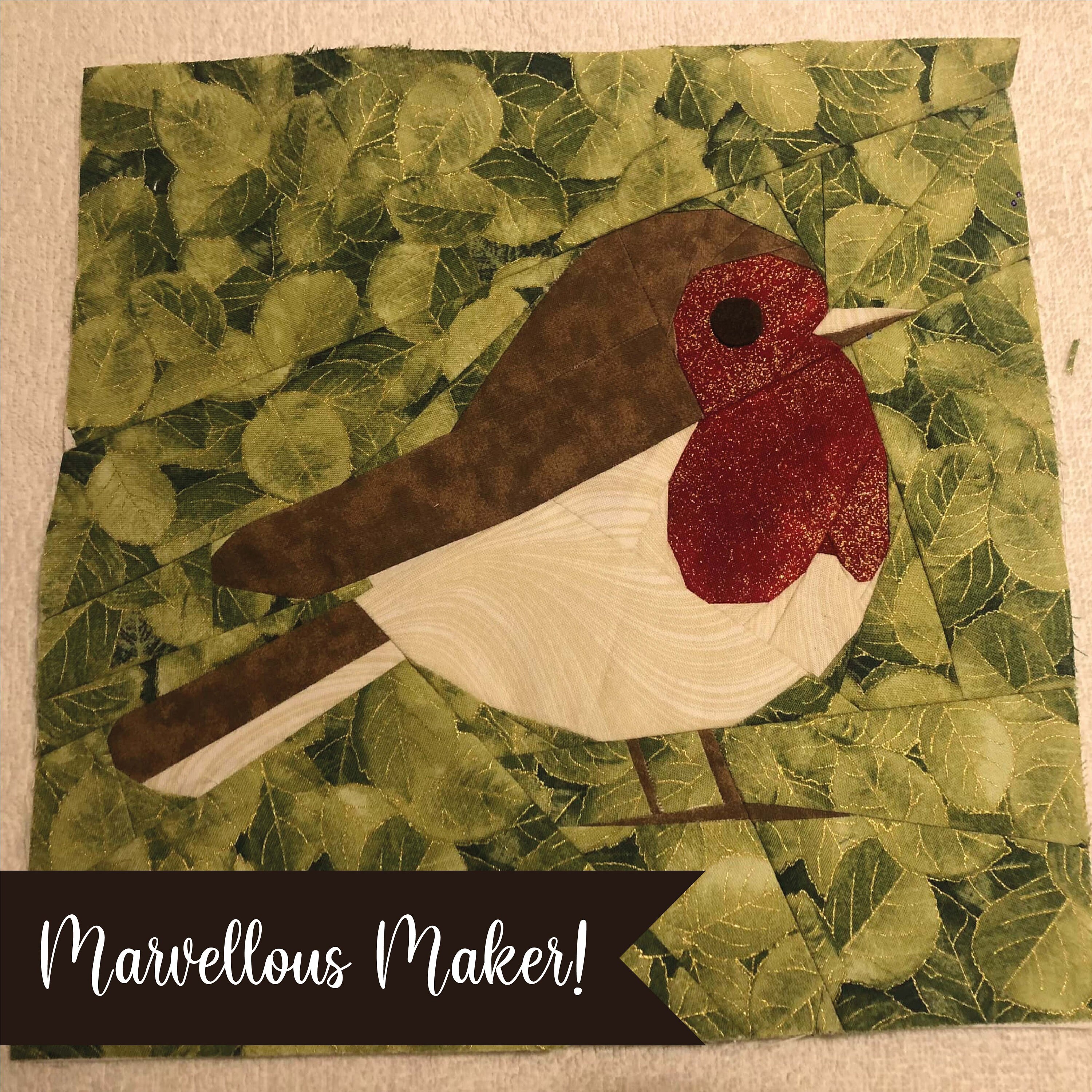 Robin Quilt Block Pattern Robin FPP Quilt Block Pdf Pattern in 2 Sizes - Etsy