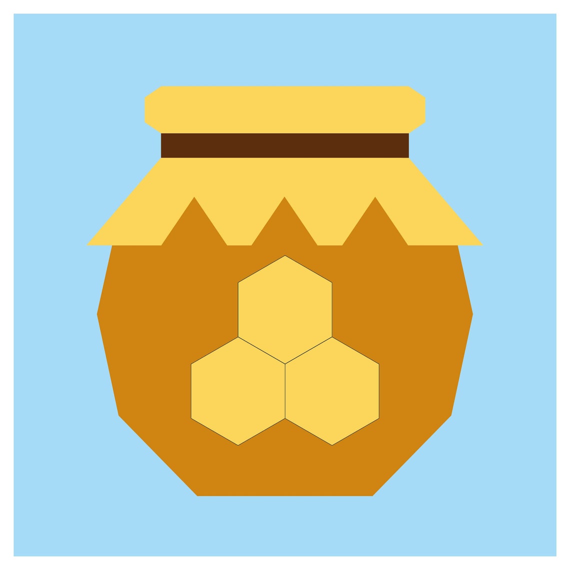 Honey Pot FPP Quilt Block: Spring/summer Patchwork, 2 Sizes (PDF ...