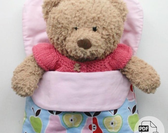 Doll and Teddy Sleeping Bag Sewing Pattern