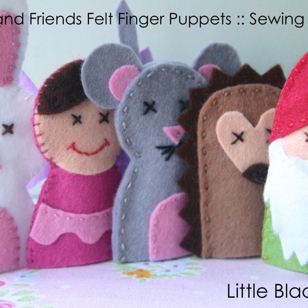 Pattern: Woodland Friends Felt Finger Puppets