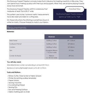 Doorway Puppet Theatre pdf pattern image 7