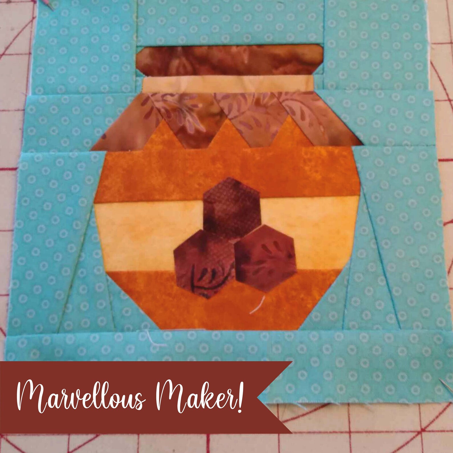 Honey Pot FPP Quilt Block: Spring/summer Patchwork, 2 Sizes (PDF ...