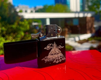 All Seeing Eye Lighter, Illuminati Symbol Windproof Lighter, Eye of Providence Flip Top Lighter, Unique Gift for Her or Him, Clouds, w/ Case